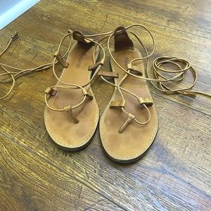 Madewell leather tie sandals
